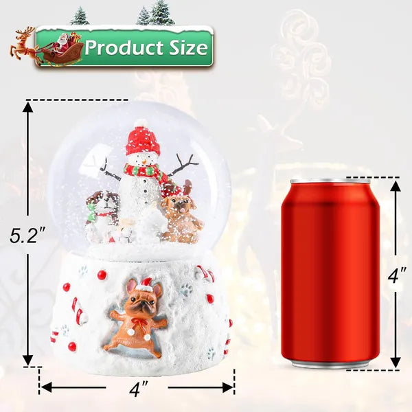 Gingerbread village musical Christmas snow globe – view 4
