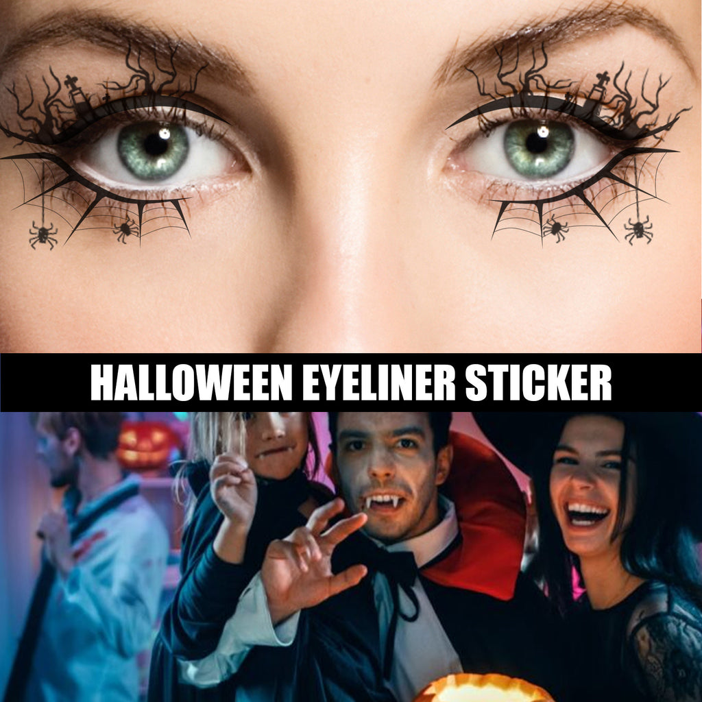 Halloween bat and spider eyeliner stickers – view 3