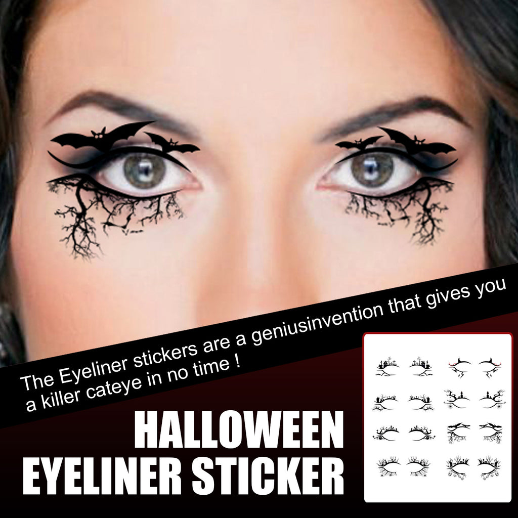 Halloween bat and spider eyeliner stickers – view 2