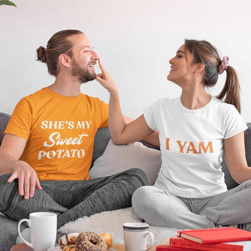 I YAM funny Thanksgiving pun t-shirt