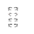 Halloween bat and spider eyeliner stickers